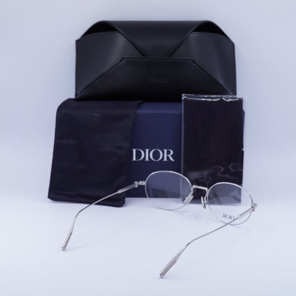 Dior NEODIORO R2U F000 Oval Eyeglasses 52mm - Shiny Palladium - Picture 3 of 9